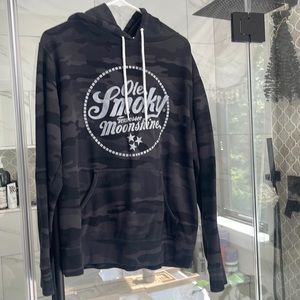 Ole Smoky Moonshine Black Camo Mens or Women’s Hoodie Large